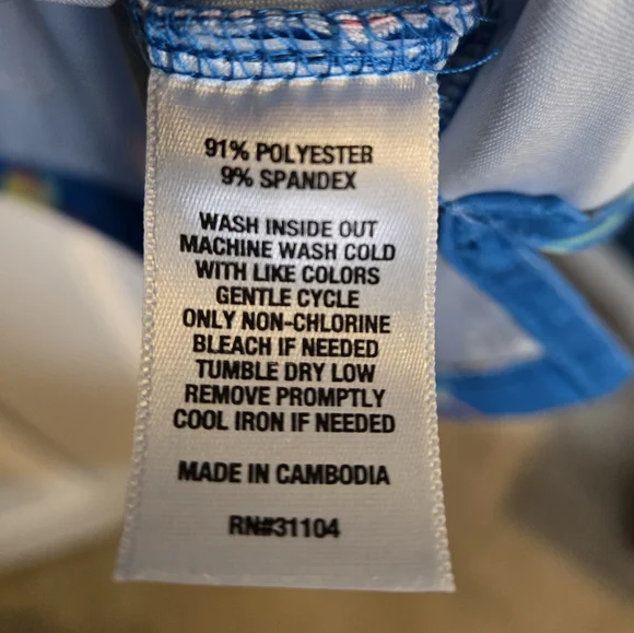 Cabana Blue Flamingo Print Polo Shirt, XL, Tropical Vacation, Beachy! EUC! - Picture 6 of 8